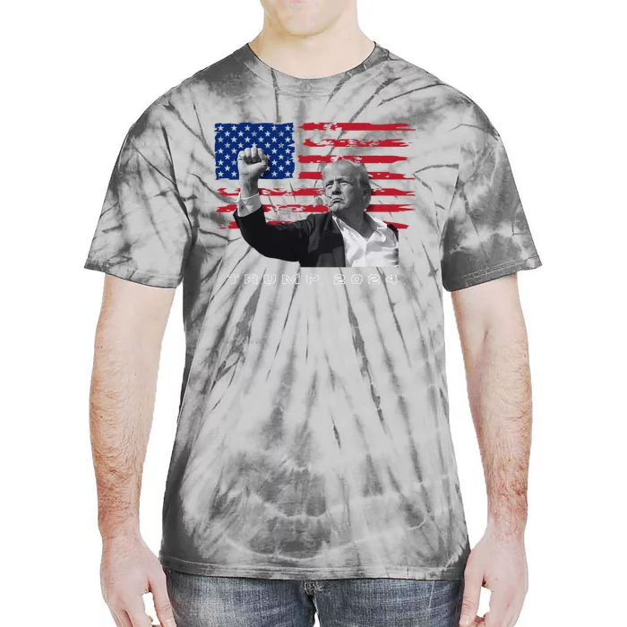 Trump For President 2024 Patriotic Triumph Maga Tie-Dye T-Shirt