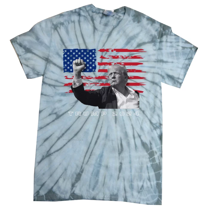 Trump For President 2024 Patriotic Triumph Maga Tie-Dye T-Shirt