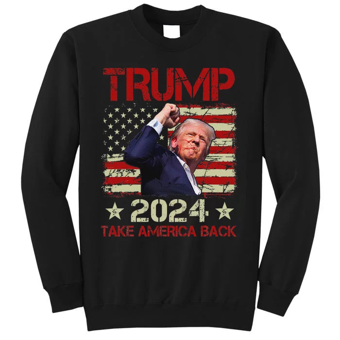 Trump Fist Pump Survives 2024 Rally Bold Design Sweatshirt