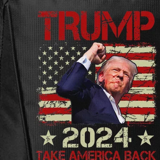 Trump Fist Pump Survives 2024 Rally Bold Design City Backpack