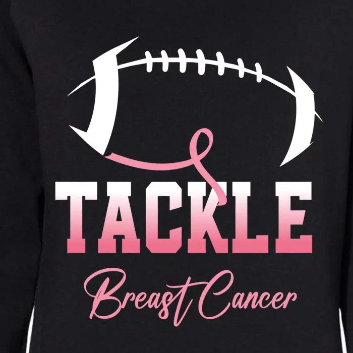 Tackle Football Pink Ribbon Breast Cancer Awareness Gift Womens California Wash Sweatshirt