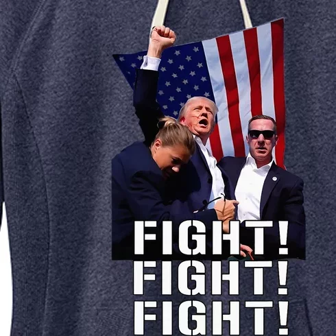 Trump Fist Pumped Fight Pray For Trump America Women's Fleece Hoodie