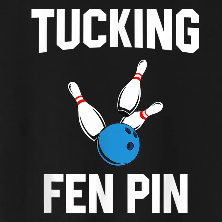 Tucking Fen Pin Funny Bowling Women's Crop Top Tee