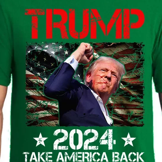 Trump Fist Pump Shot At Trump 2024 Trump Survives Rally Pajama Set