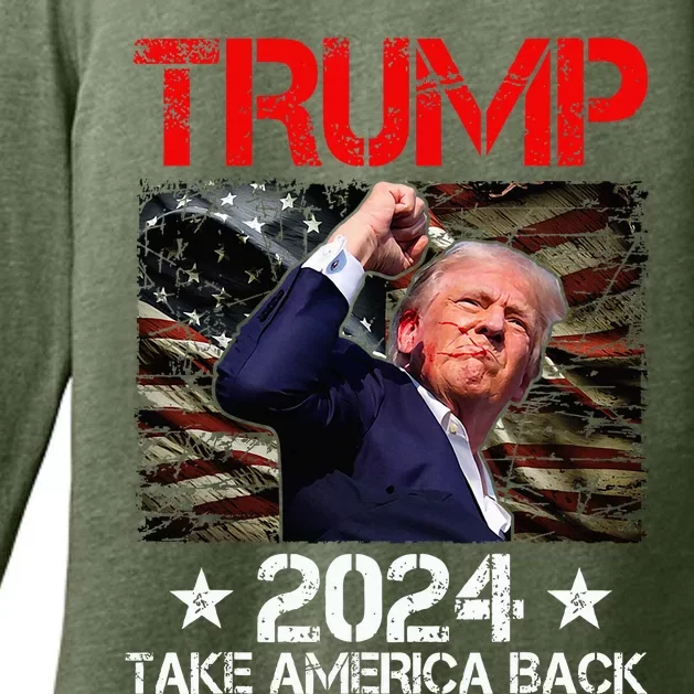 Trump Fist Pump Shot At Trump 2024 Trump Survives Rally Womens CVC Long Sleeve Shirt