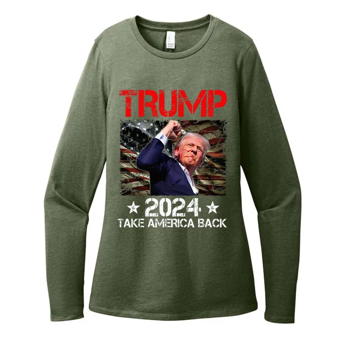 Trump Fist Pump Shot At Trump 2024 Trump Survives Rally Womens CVC Long Sleeve Shirt