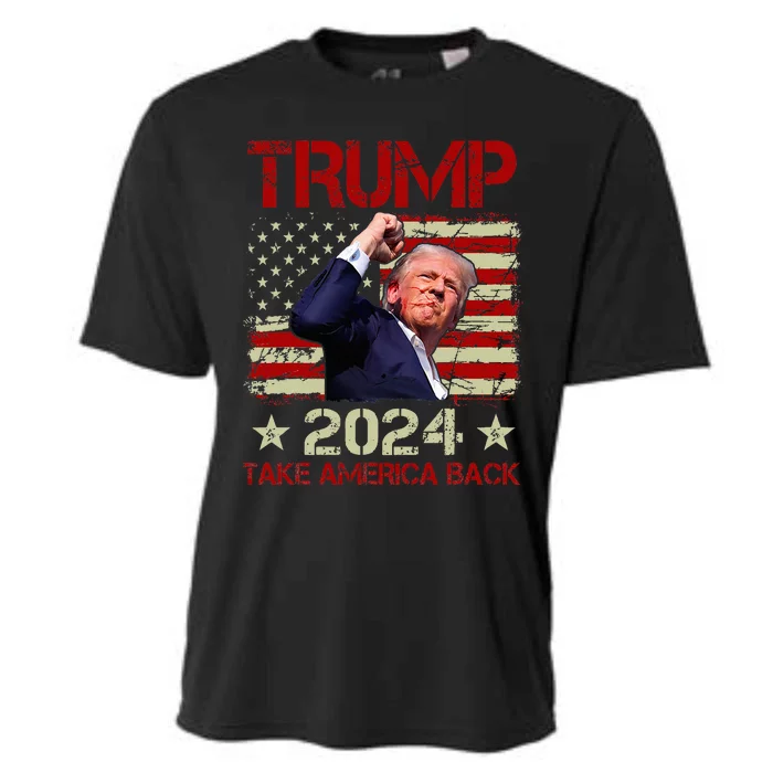 Trump Fist Pump Shot At Trump 2024 Trump Survives Rally Cooling Performance Crew T-Shirt