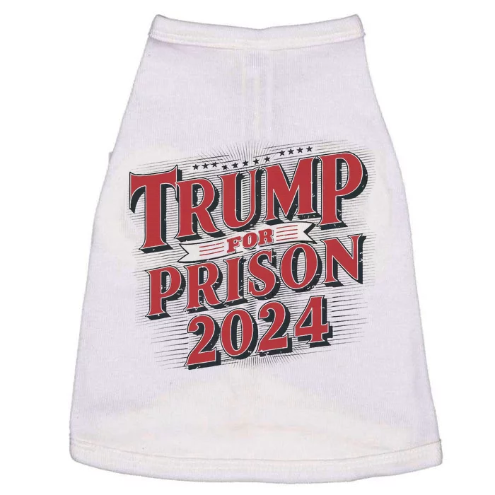 Trump For Prison 2024 Vintage Usa Flag Doggie Tank