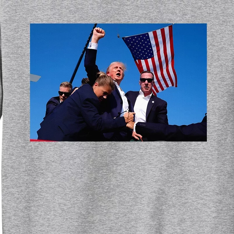 Trump Fist Pumped Fight Pray For Trump America Tall Sweatshirt