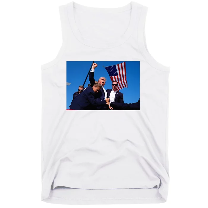 Trump Fist Pumped Fight Pray For Trump America Tank Top