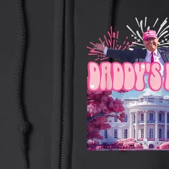 Trump Firework Pink DaddyS Home Trump 2024 Full Zip Hoodie