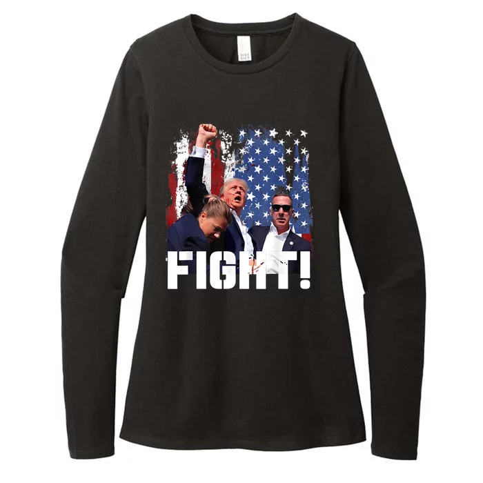 Trump First Pump Fight Womens CVC Long Sleeve Shirt