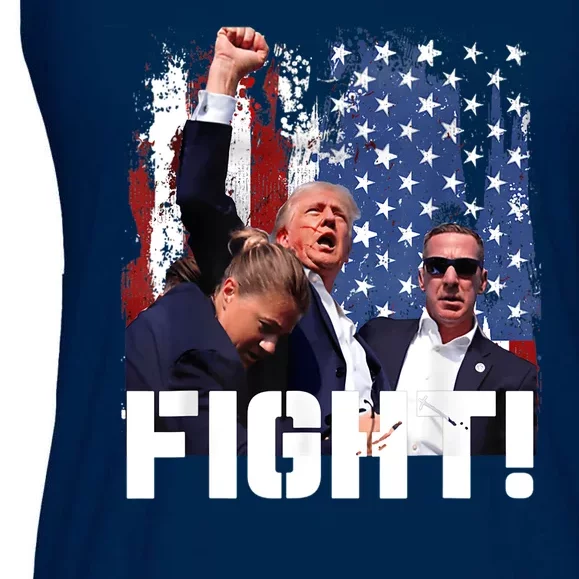 Trump First Pump Fight Ladies Essential Flowy Tank