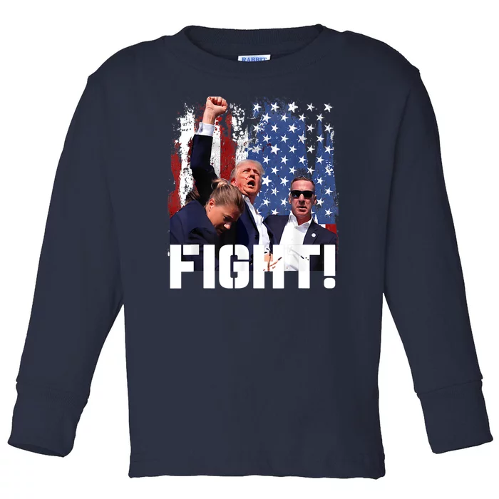 Trump First Pump Fight Toddler Long Sleeve Shirt