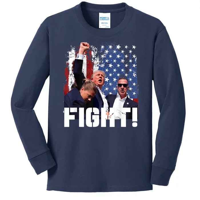 Trump First Pump Fight Kids Long Sleeve Shirt