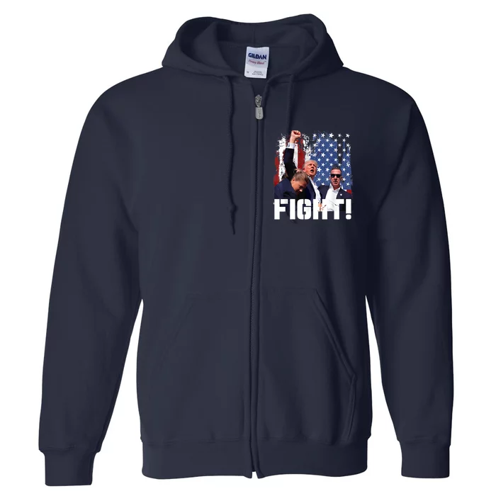 Trump First Pump Fight Full Zip Hoodie