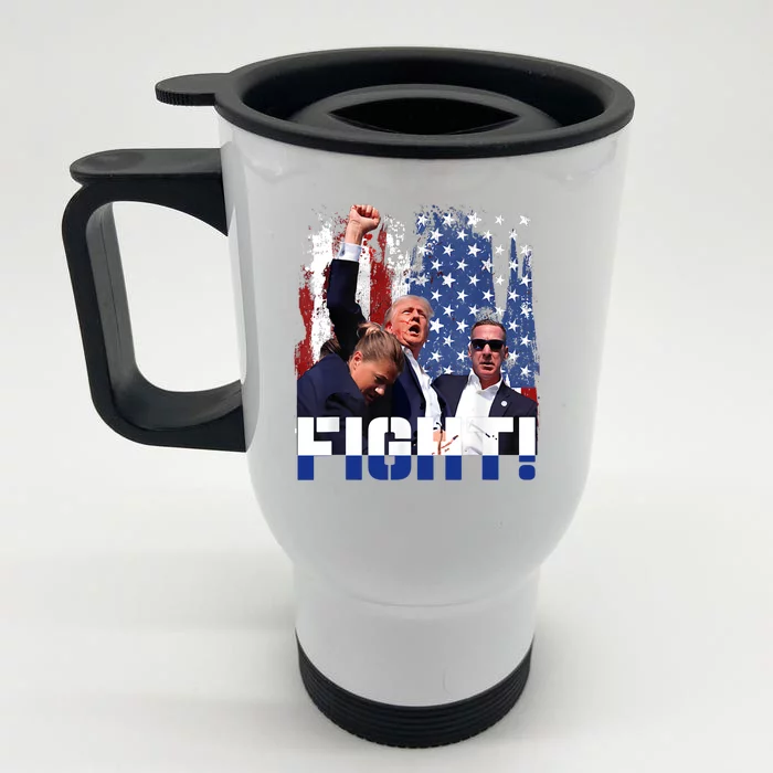 Trump First Pump Fight Front & Back Stainless Steel Travel Mug