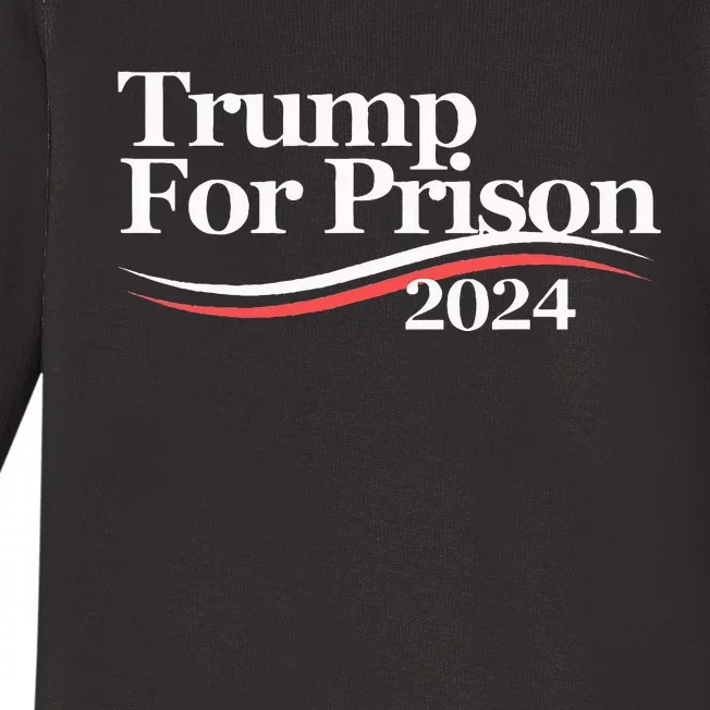 Trump For Prison 2024 Baby Long Sleeve Bodysuit