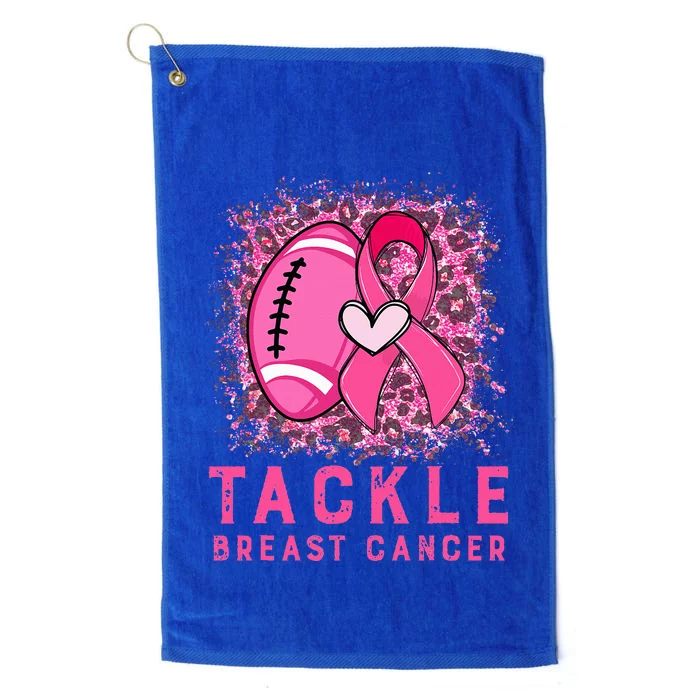 Tackle Football Pink Ribbon Breast Cancer Awareness Platinum Collection Golf Towel