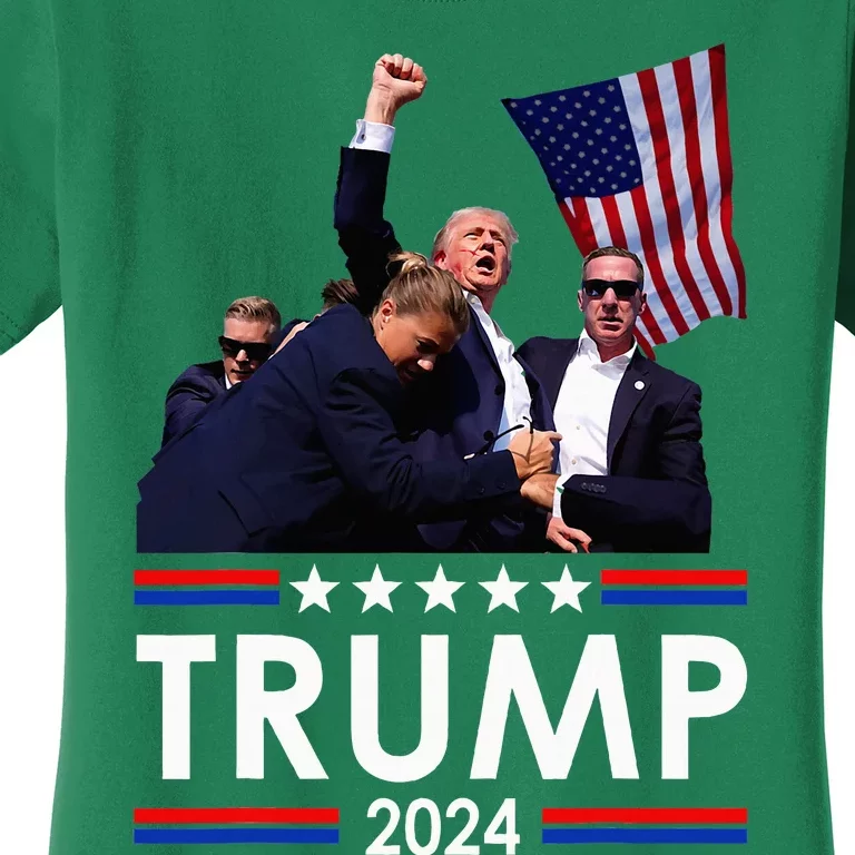 Trump Fist Pump Shot At Trump 2024 Women's T-Shirt