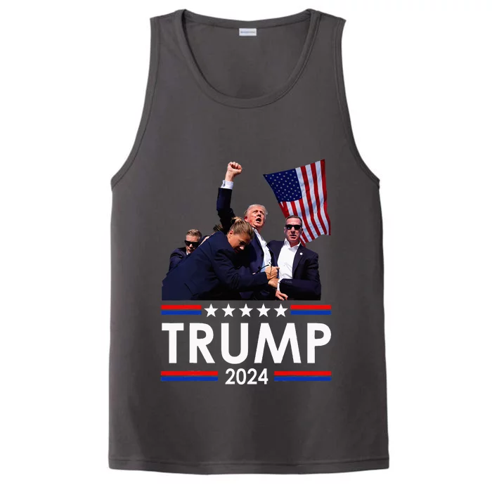 Trump Fist Pump Shot At Trump 2024 Performance Tank