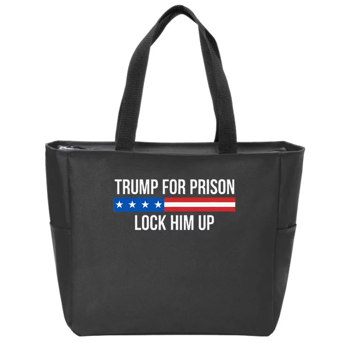 Trump For Prison Lock Him Up Zip Tote Bag