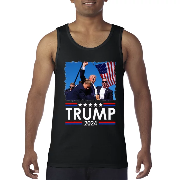 Trump Fist Pump Shot At Trump 2024 Trump Survives Rally Tank Top