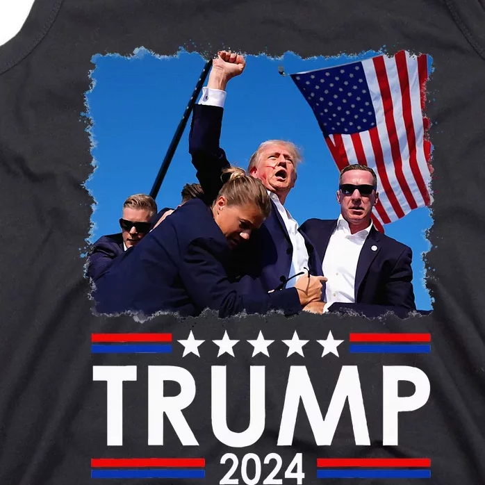 Trump Fist Pump Shot At Trump 2024 Trump Survives Rally Tank Top