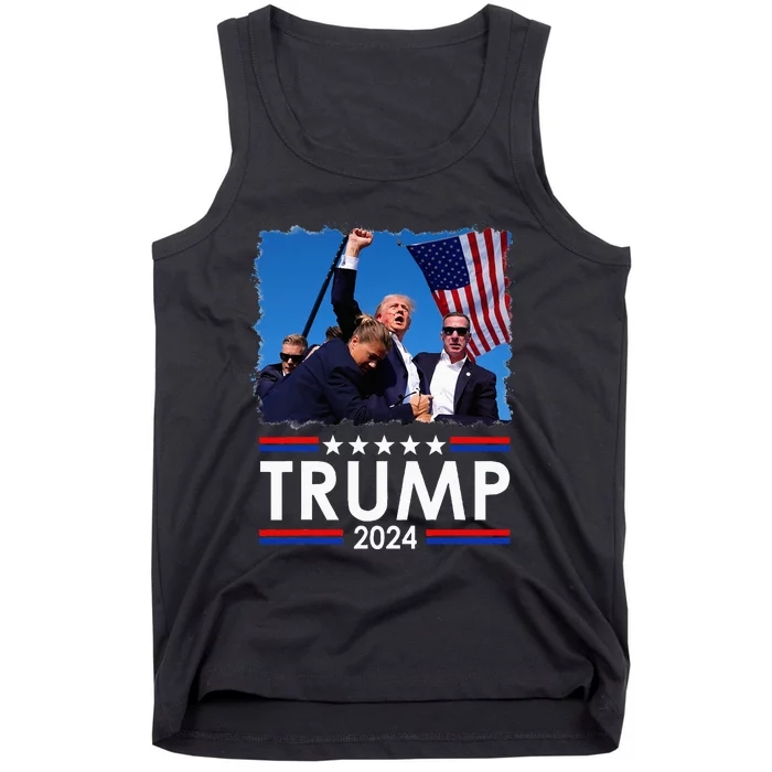 Trump Fist Pump Shot At Trump 2024 Trump Survives Rally Tank Top