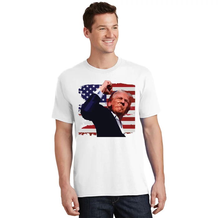 Trump Fist Pump Shot A Trump 2024 Trump For President T-Shirt