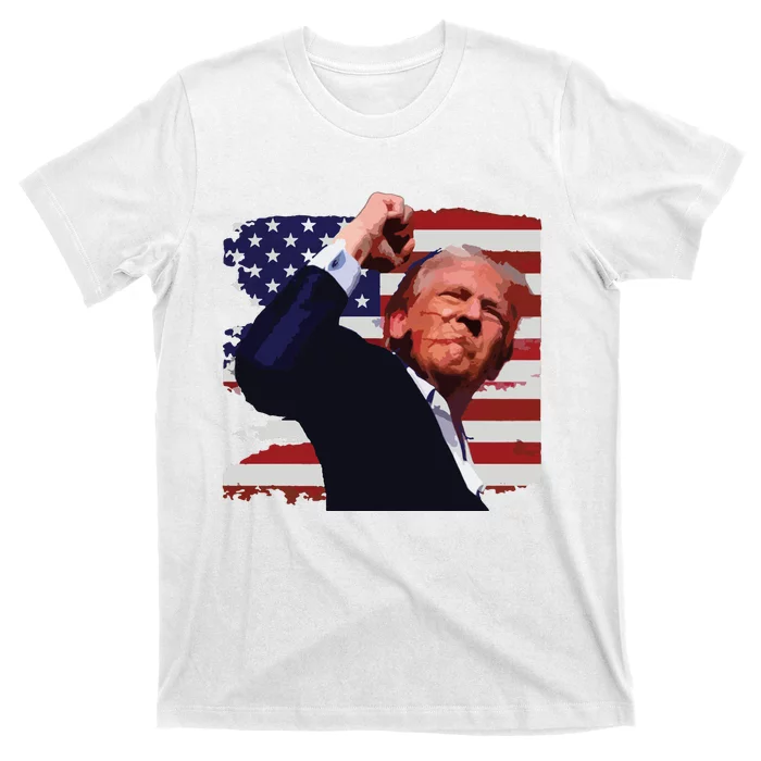 Trump Fist Pump Shot A Trump 2024 Trump For President T-Shirt