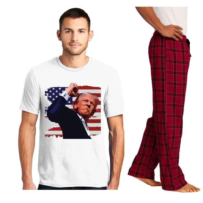 Trump Fist Pump Shot A Trump 2024 Trump For President Pajama Set