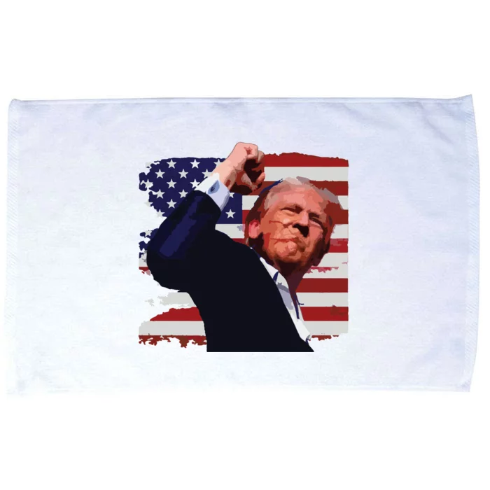 Trump Fist Pump Shot A Trump 2024 Trump For President Microfiber Hand Towel