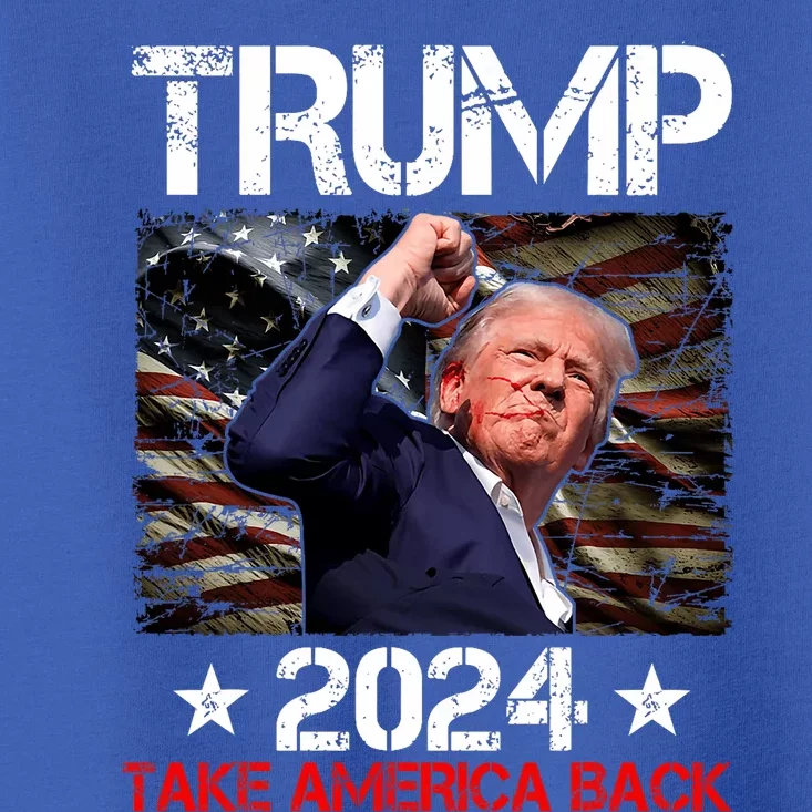 Trump Fist Pump Shot At Trump 2024 Trump Survives Rally Toddler T-Shirt