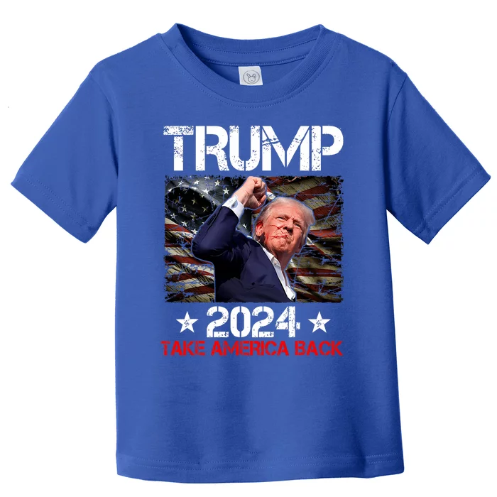 Trump Fist Pump Shot At Trump 2024 Trump Survives Rally Toddler T-Shirt