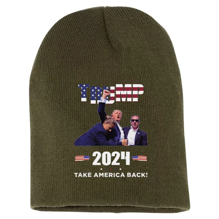 Trump Fist Pump Shot At Trump 2024 Trump Survives Rally Short Acrylic Beanie