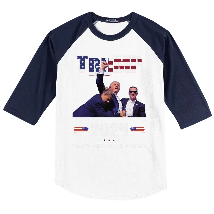 Trump Fist Pump Shot At Trump 2024 Trump Survives Rally Baseball Sleeve Shirt