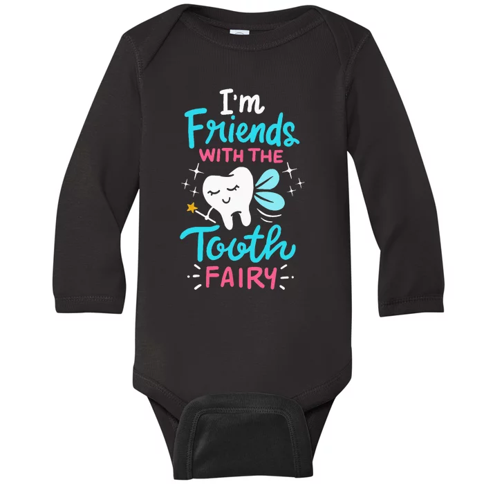 Tooth Fairy Pediatric Dentist Dental Assistant Hygienist Baby Long Sleeve Bodysuit