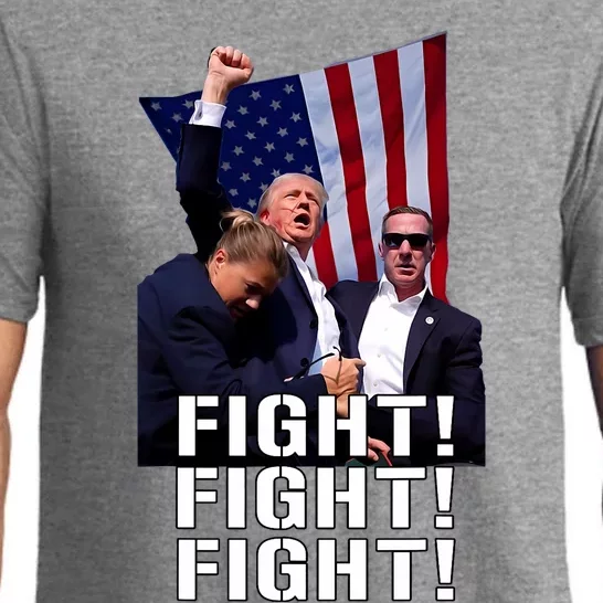 Trump Fist Pumped Fight Pray For Trump America Pajama Set