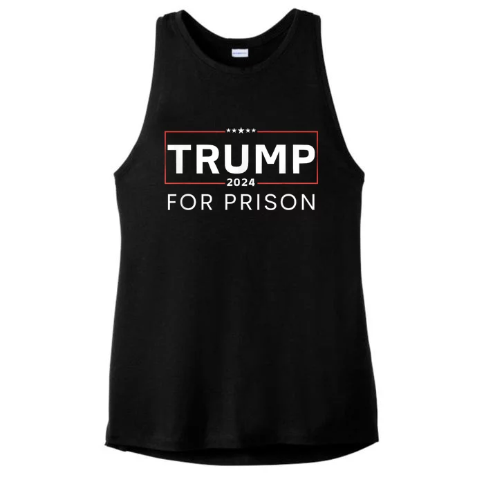 Trump For Prison 2024 Ladies Tri-Blend Wicking Tank