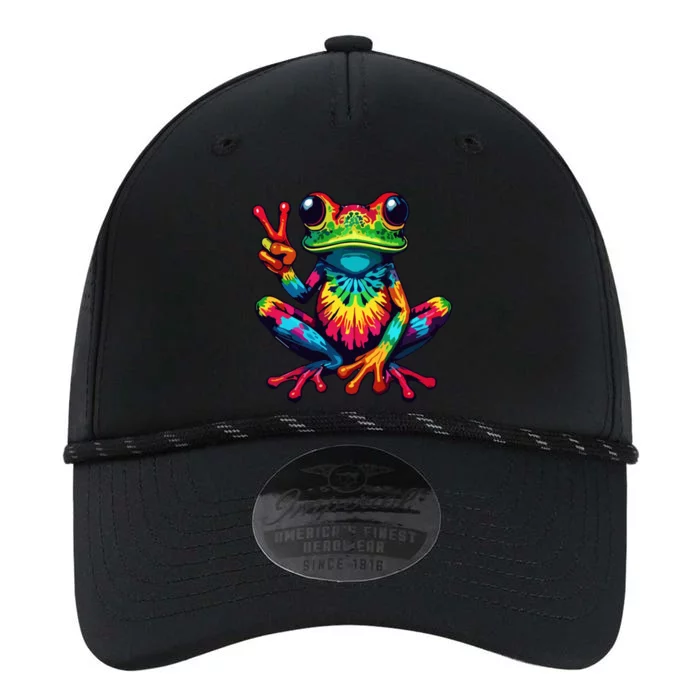 Tiedye Frog Peace Sign Hippie Performance The Dyno Cap