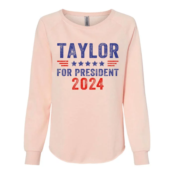 Taylor For President 2024 Womens California Wash Sweatshirt