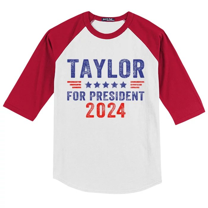 Taylor For President 2024 Kids Colorblock Raglan Jersey