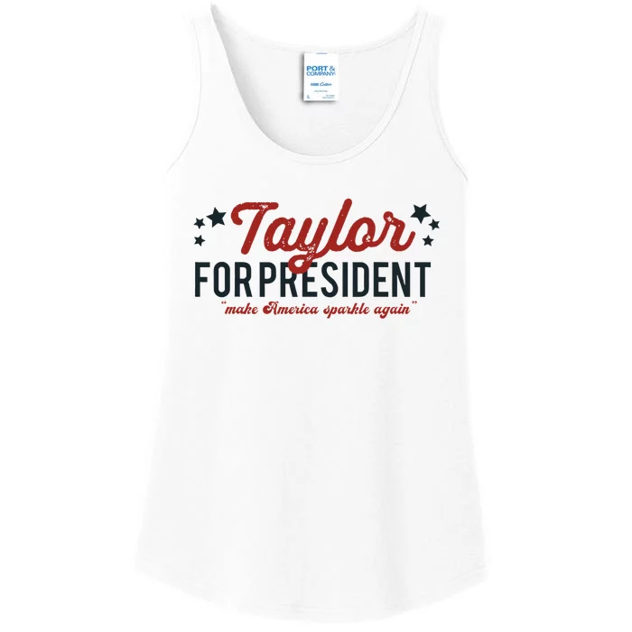 Taylor For President 2024 Funny Campaign Design Ladies Essential Tank