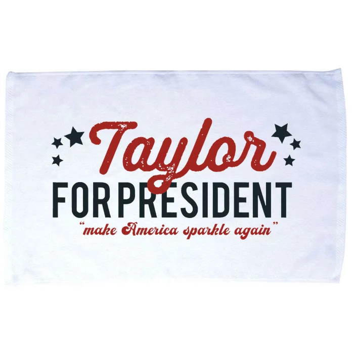 Taylor For President 2024 Funny Campaign Design Microfiber Hand Towel