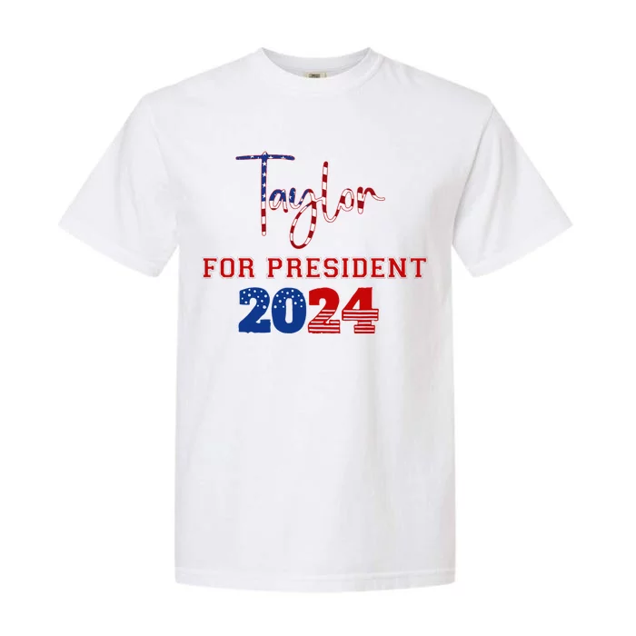 Taylor For President 2024 Funny Campaign Design Garment-Dyed Heavyweight T-Shirt