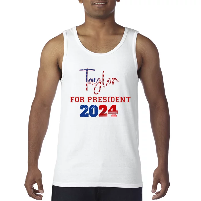 Taylor For President 2024 Funny Campaign Design Tank Top