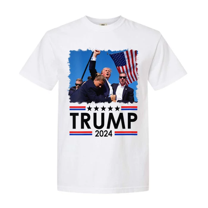 Trump Fist Pump Shot At Trump 2024 Trump Survives Rally Garment-Dyed Heavyweight T-Shirt