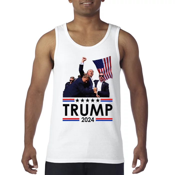 Trump Fist Pump Shot At Trump 2024 Trump Survives Rally Tank Top