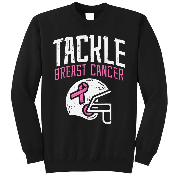 Tackle Football Ribbon Breast Cancer Awareness Sweatshirt